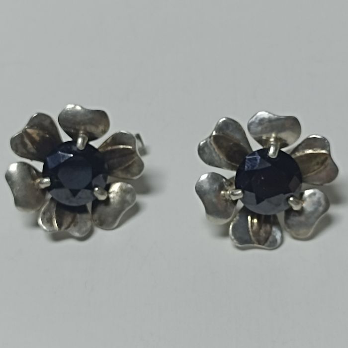 Комплект сережки і кулон срібло 875, золото 585