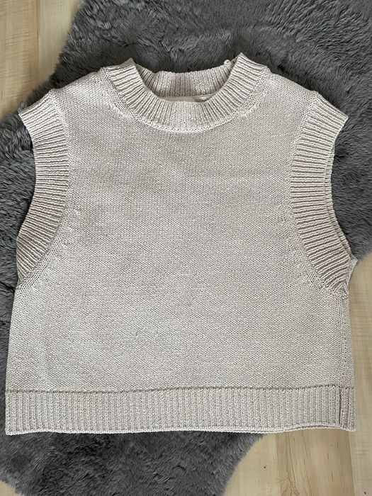 Kremowy sweterek/kamizelka z H&M