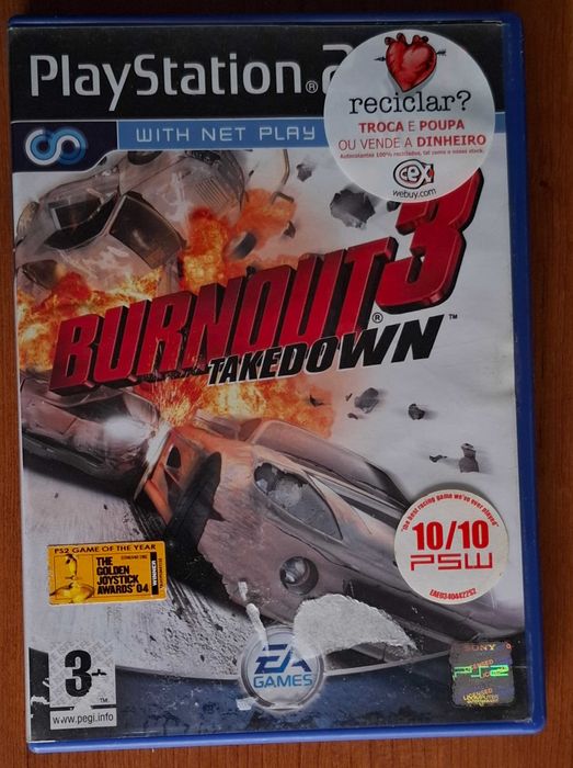 Lote 6 Jogos PS2 – Burnout 3, Killzone, WWE, Brothers in Arms
