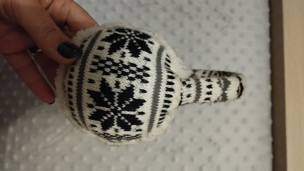 Rękawiczki ciepłe zestaw gratis 6 10 lat nauszniki 128