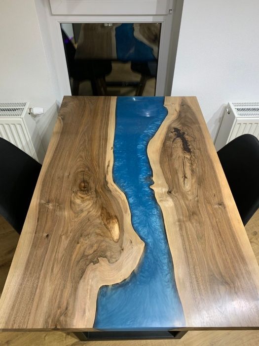 River Table. Стол Река, Стол из эпоксидной смолы в Киеве в наличии