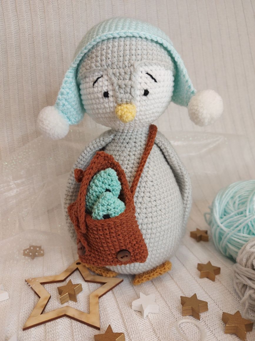 Pingwin na szydełku handmade