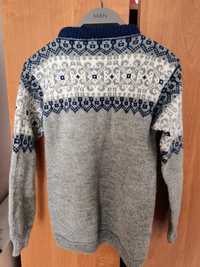 Sweter norweski vintage wełniany