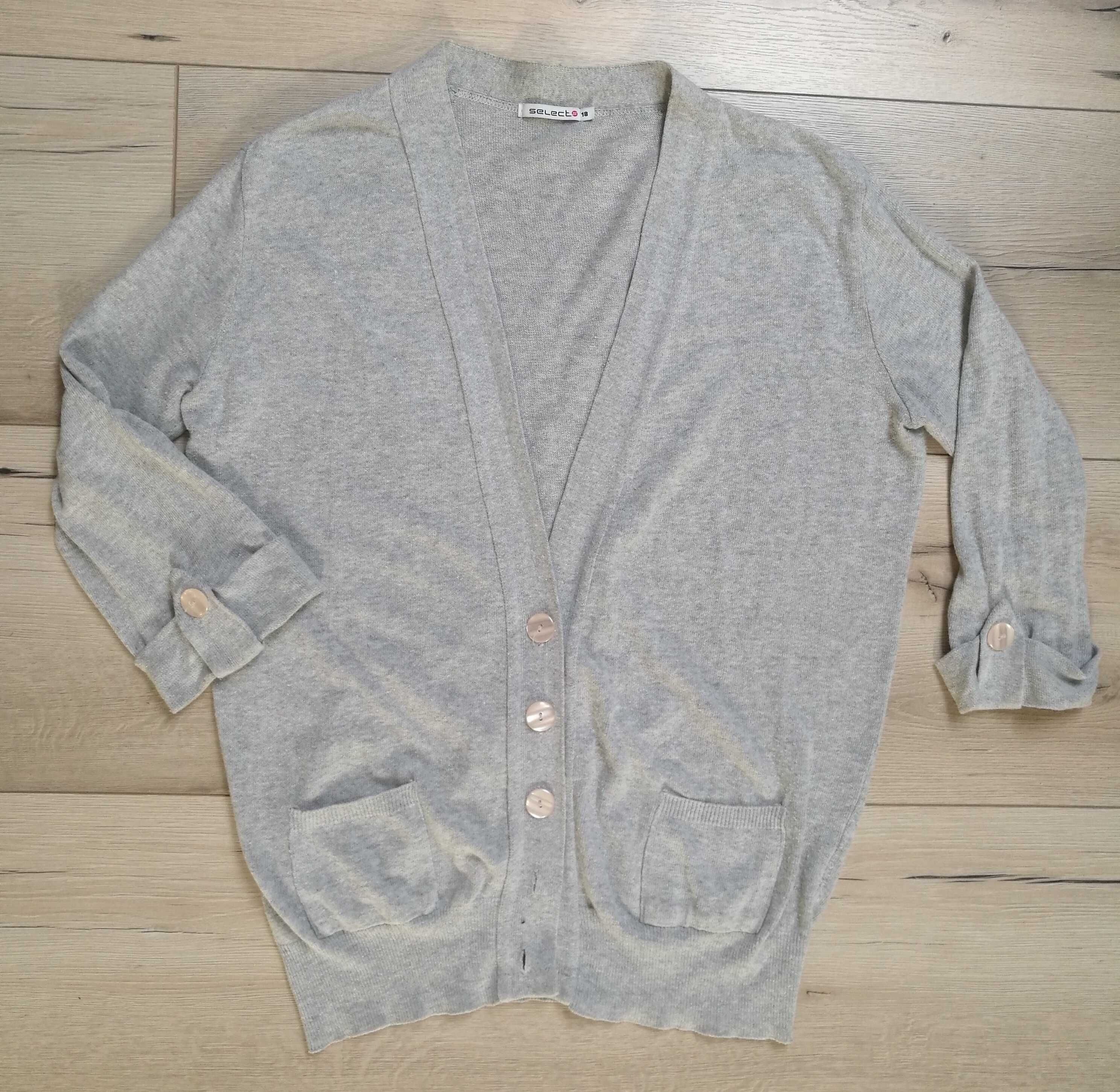 Sweter dłuższy kardigan SELECT 44/XXL