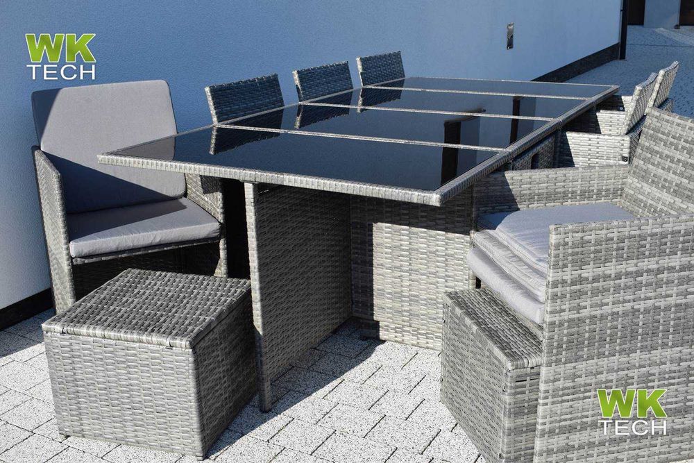 Meble ogrodowe PREMIUM 12 osób NOWE zestaw mebli ogrodowych pokrowiec