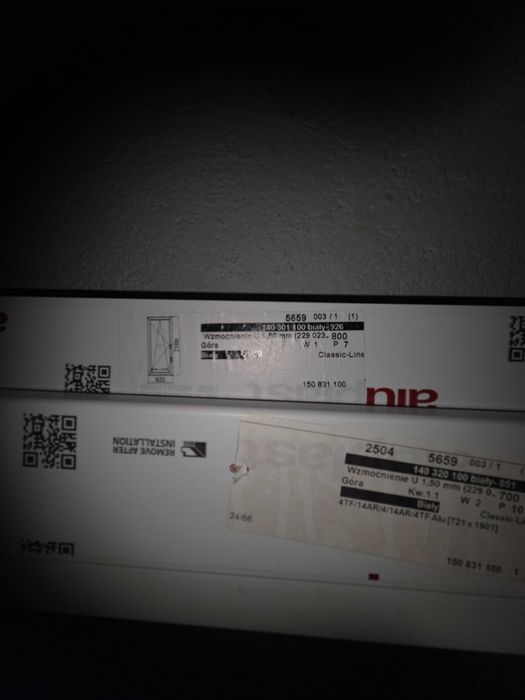 Okno pcv z pomyłki biale 3 szyby  920x2100