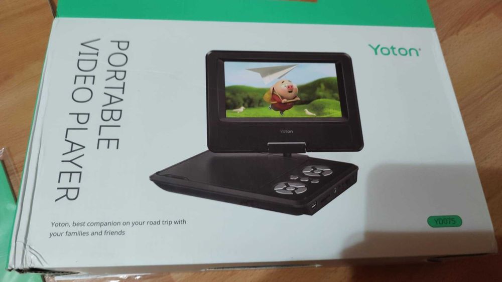 DVD Przenośne 7 LCD YOTON YD075 USB SD PILOT Obrotowy Ekran