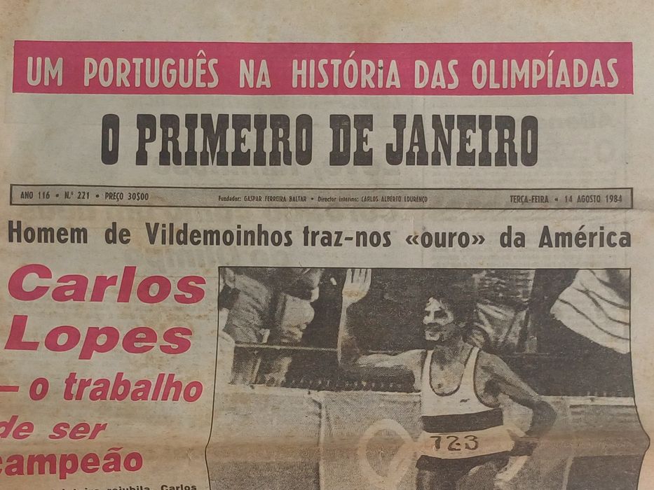 Lote de 5 jornais - CARLOS LOPES