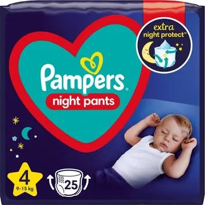 Трусики Pampers night pants 4 (9-15кг) 25шт