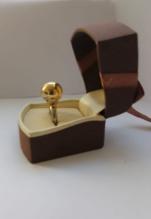 Pierścionek złota kulka olbrzymi rozmiar 20