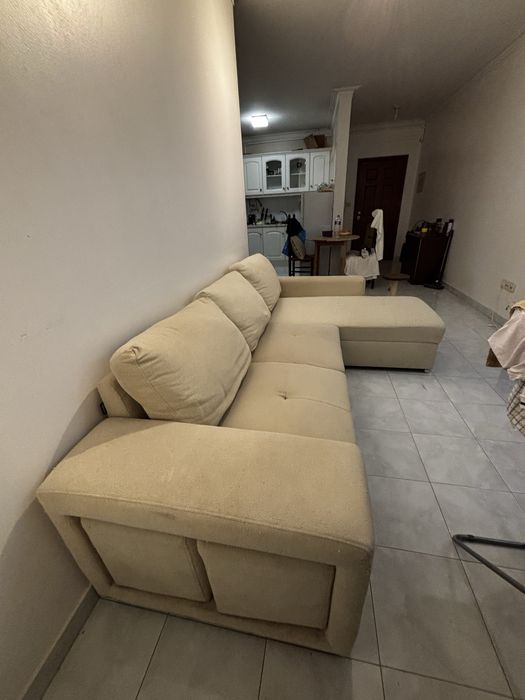 Sofá Cama 3 lugares com chaise longue