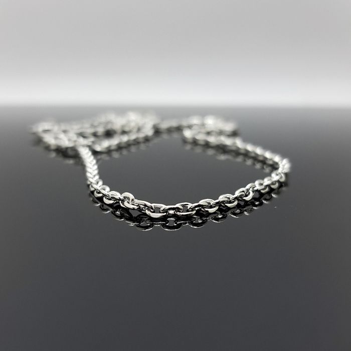 Łańcuszek ankier 50cm / 2mm srebrny - Stal Chirurgiczna