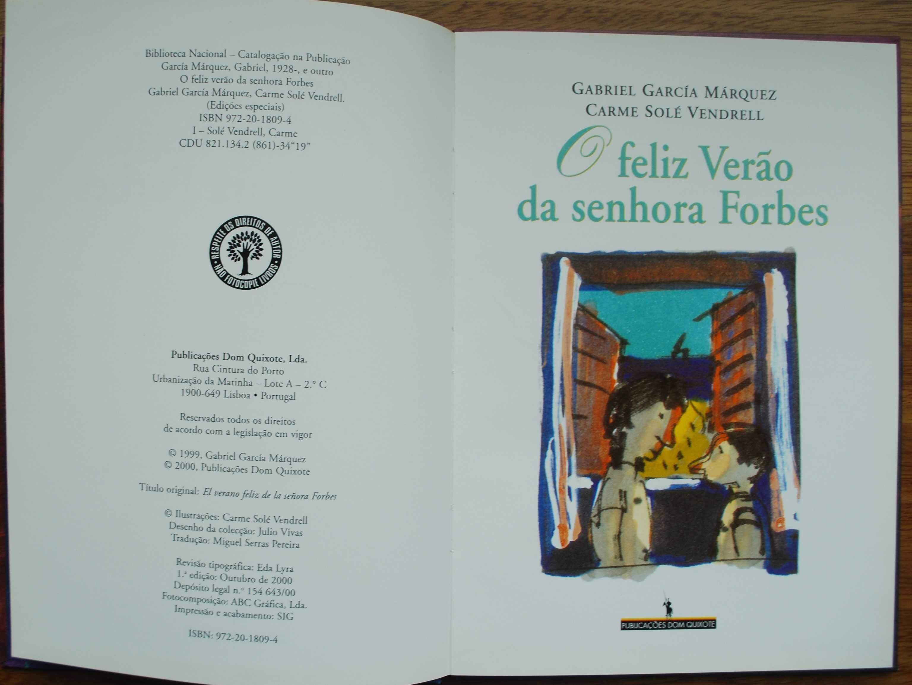 O Feliz Verão da Senhora Forbes de Gabriel Garcia Marquez