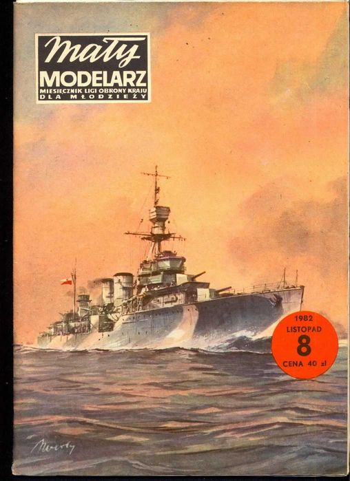 Mały Modelarz 1982.08 Krążownik ORP Conrad