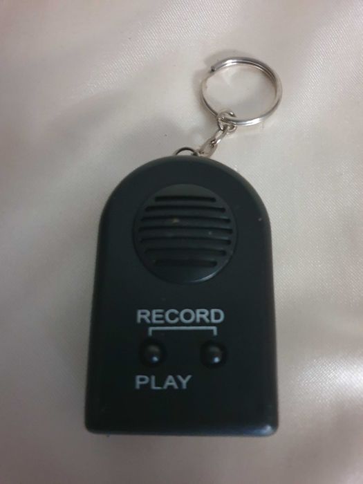 Gravador de voz em forma de Porta-chaves com instruções incluídas