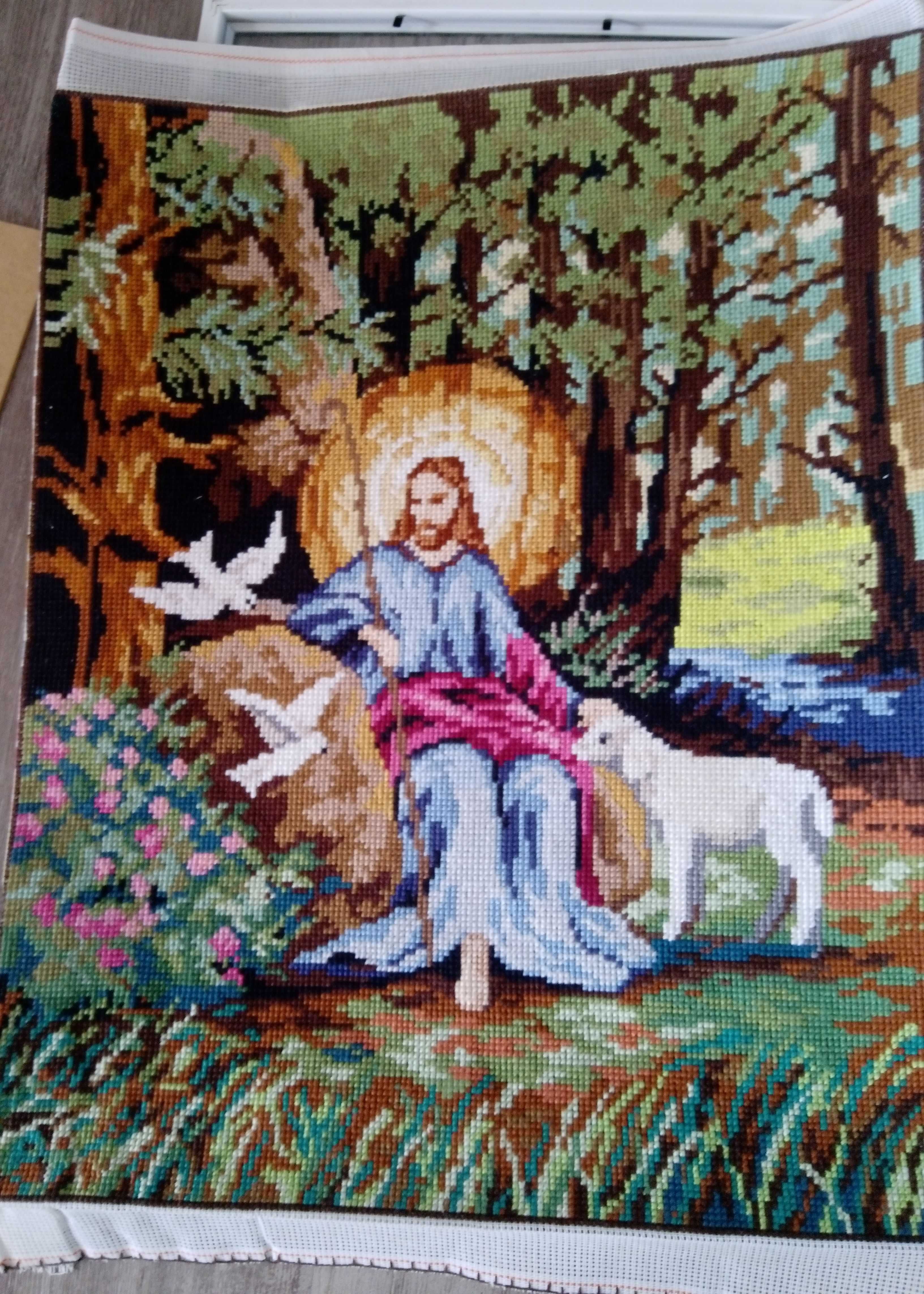 Obraz Jezus ręcznie haftowany