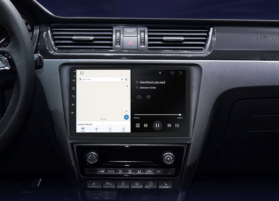 Nowoczesne radio Android Auto do Skoda Rapid 2013 - 2019, 6GB 128GB