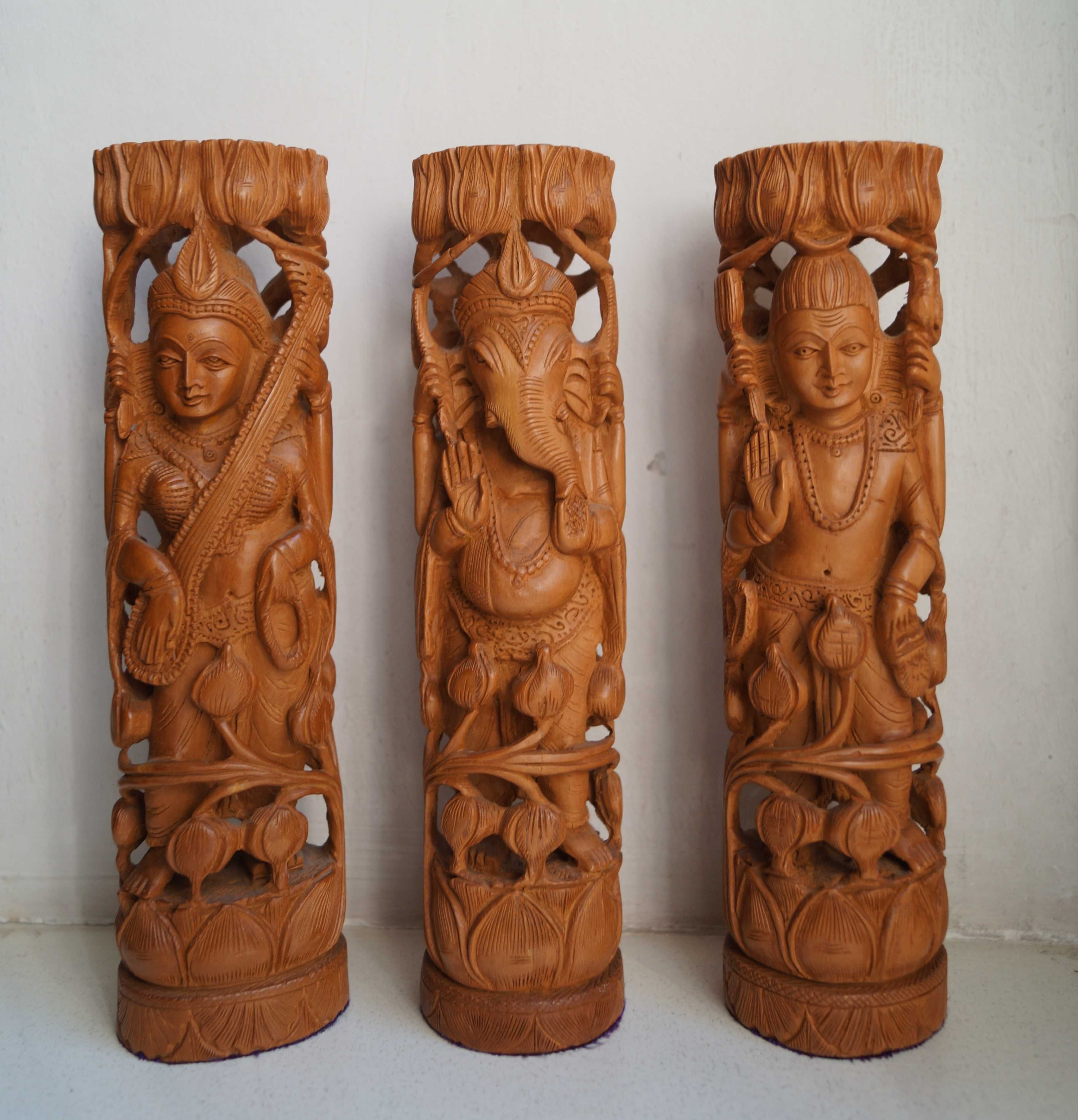 Винтажные сандаловое дерево фигурки индийские боги винтаж будда