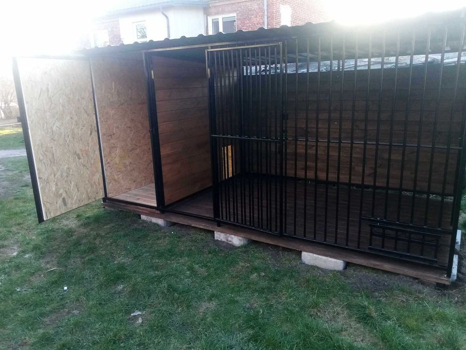 Kojec dla psa 4x2 z ocieplanym pomieszczeniem, ciężki, solidny, ładny