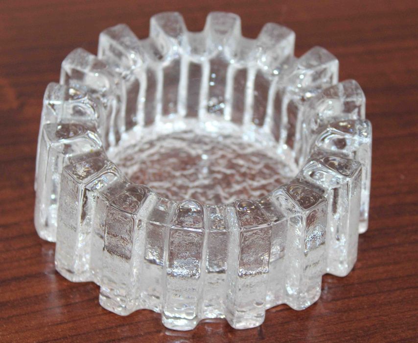 Popielniczka,szkło ASHTRAY, Pukeberg, Szwecja, lata 70