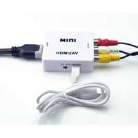 Conversor Adaptador HDMI para AV | Entrada HDMI-Saída AV/RCA (HDMI-AV)