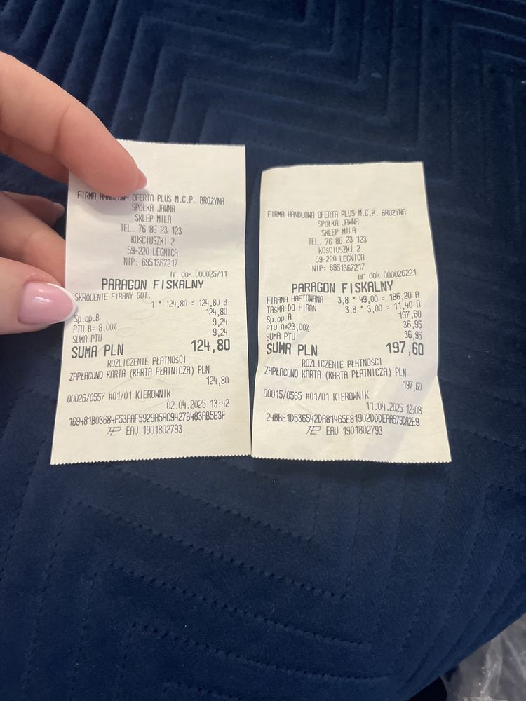 PROMOCJA nowe firanki szyte na wymiar z delikatnym brokatem
