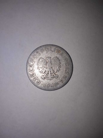 Moneta 50 gr 1949 r bez znaku mennicy