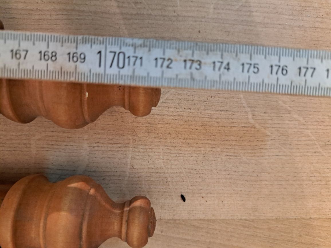Karnisz drewniany podwójny 172 cm z żabkami