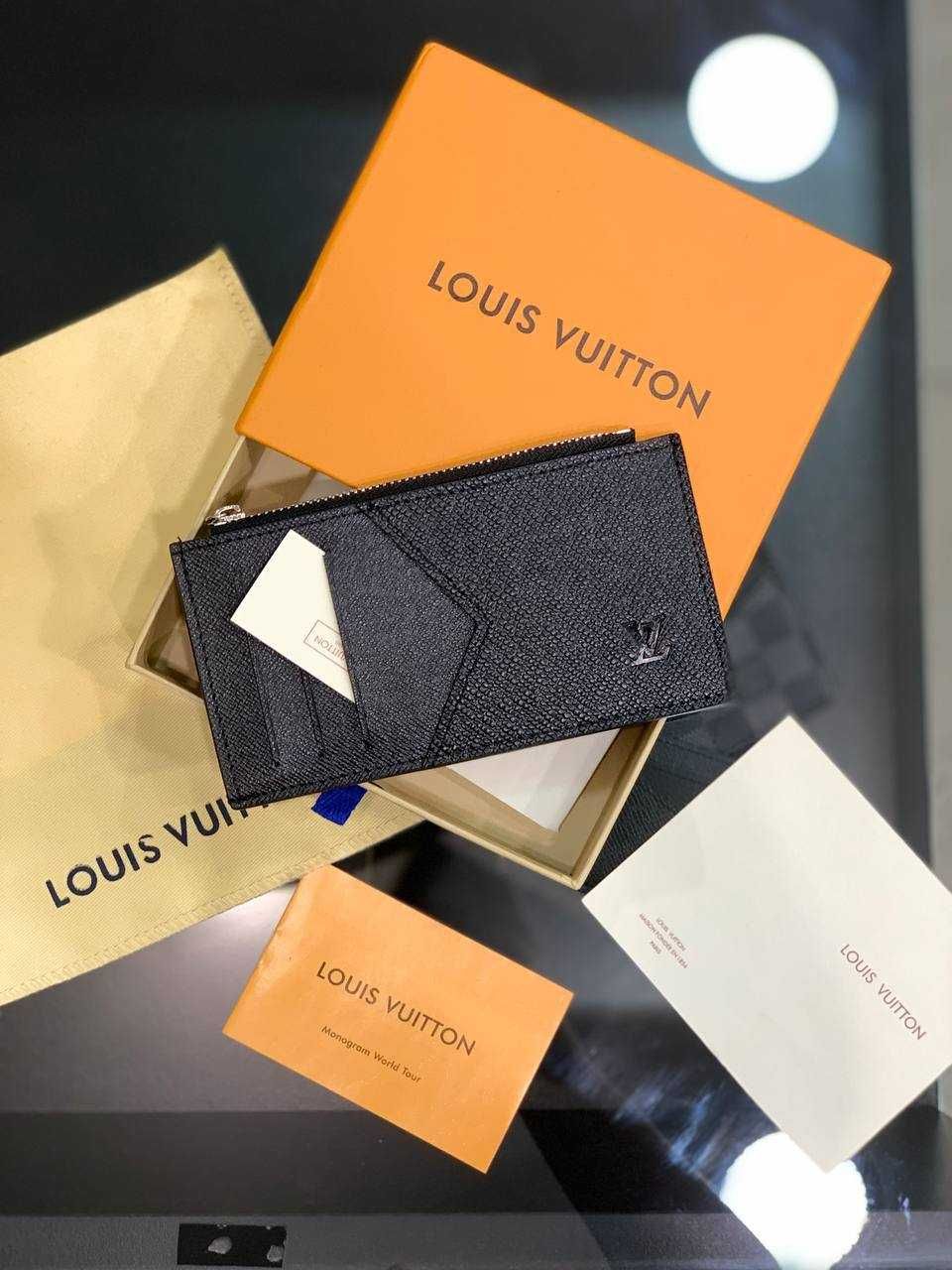 Кардхолдер Луи Виттон черный кошелек Louis Vuitton картхолдер LV