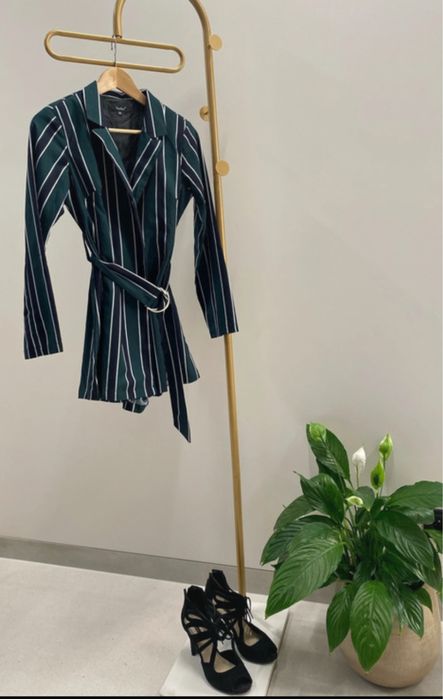 Krótki kombinezon paski zielony M