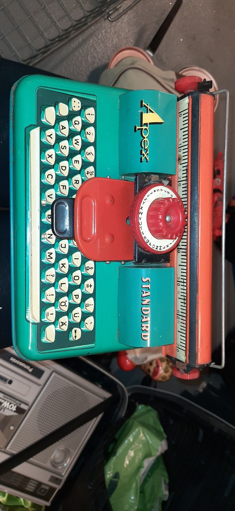 Zabawkowa stara metalowa maszyna do pisania dla dzieci Apex Standard