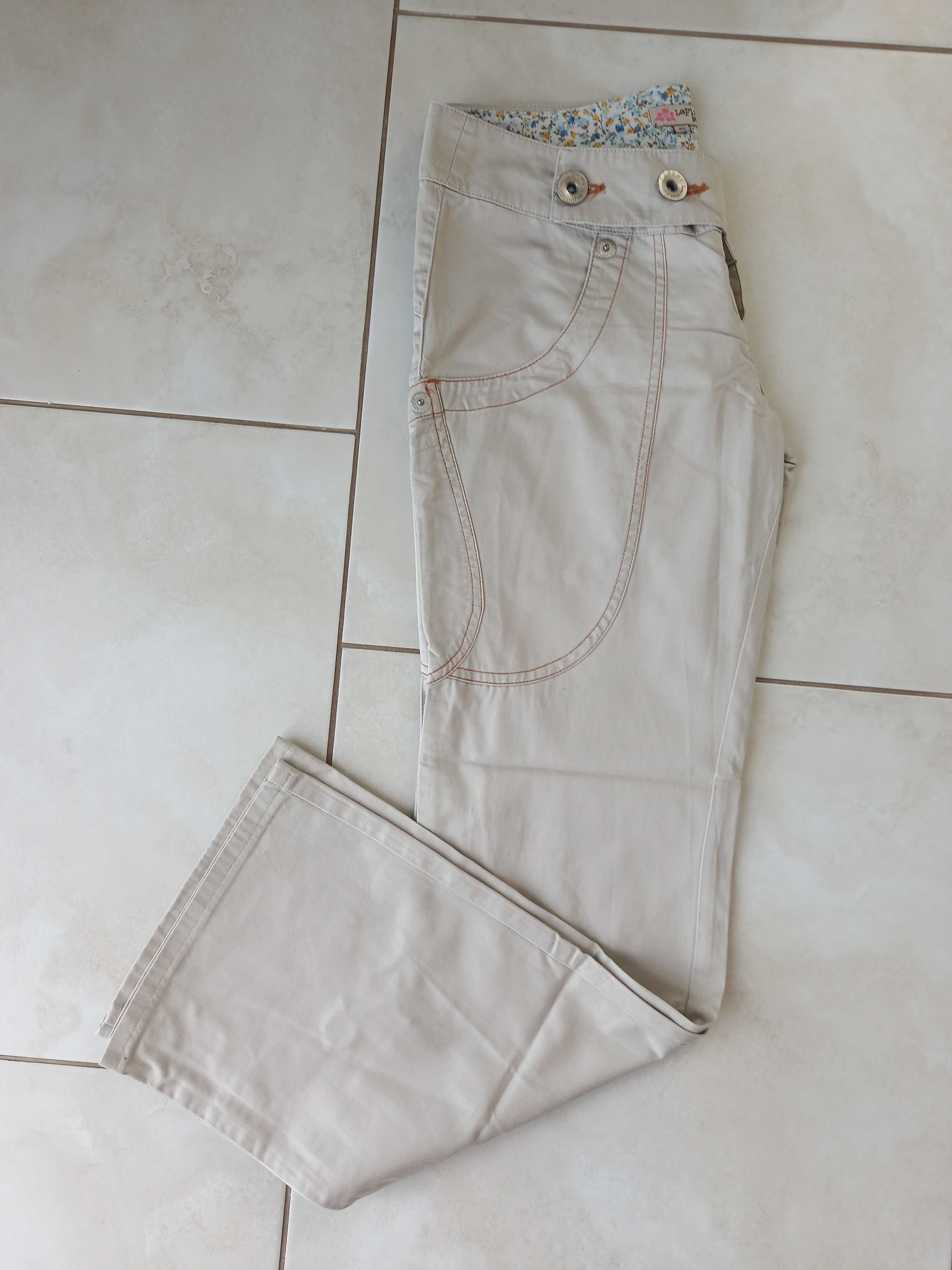 Spodnie z materiału bojówki proste nogawki