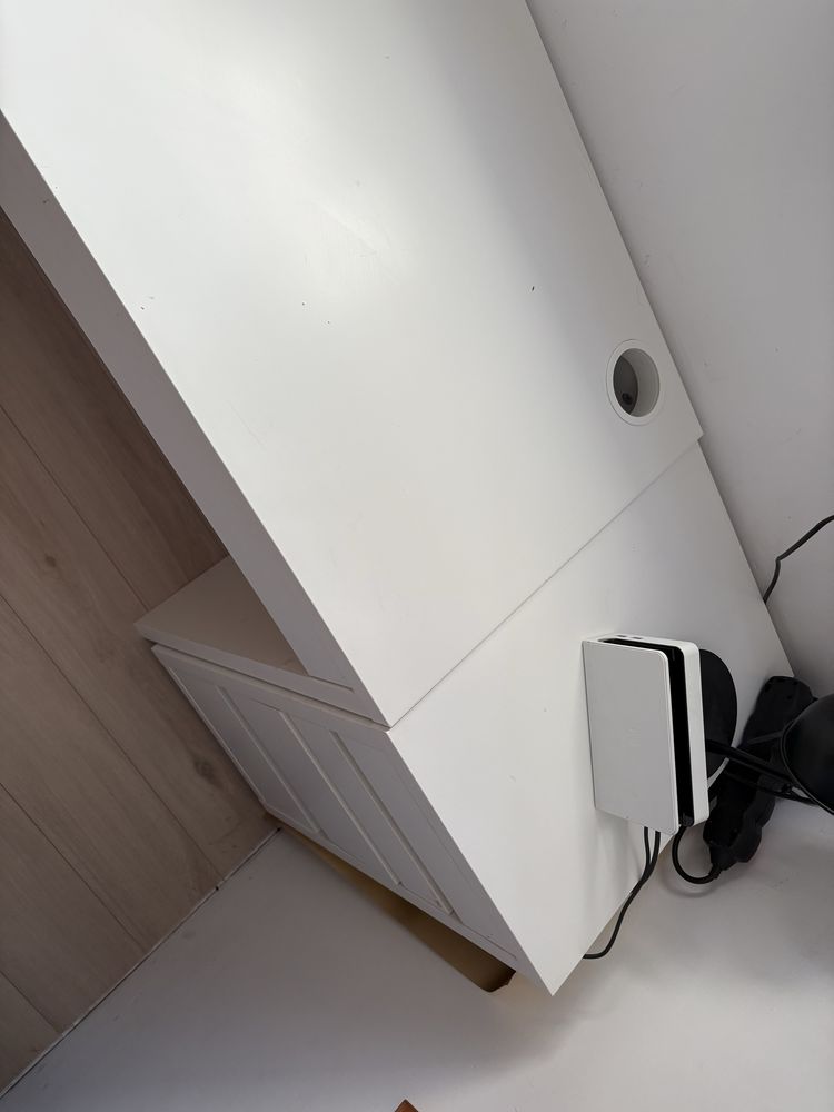 Ikea biurko szafka i szafka nocna biale micke