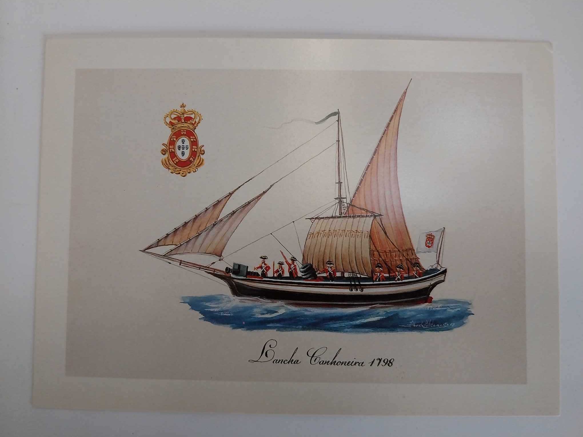 Colecção de 6 postais - Navios dos séculos XV a XIX