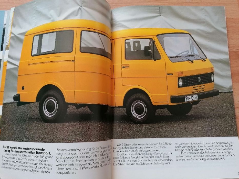 Prospekt VW LT 28 LT 35 Hannover Wolfsburg Kombi Hochraum-Kastenwagen