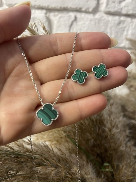 Набір кольє та сережки Van cleef