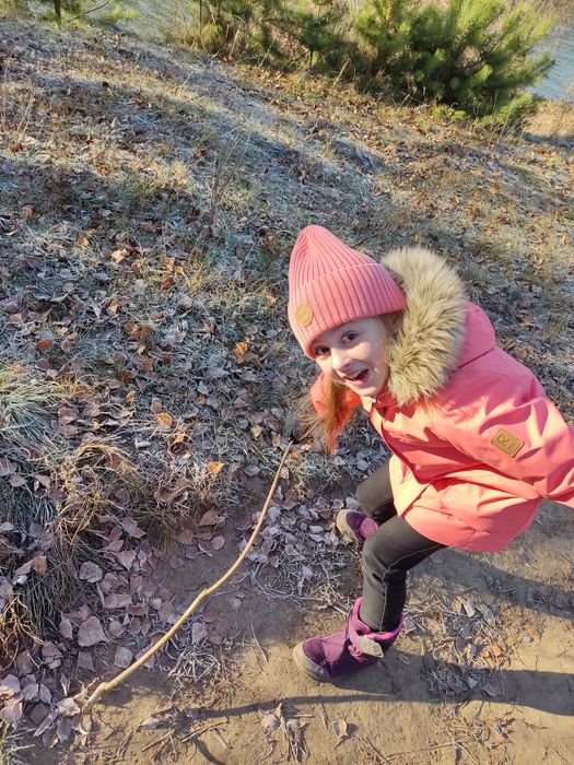 Зимова куртка Reima 128, парка лосось