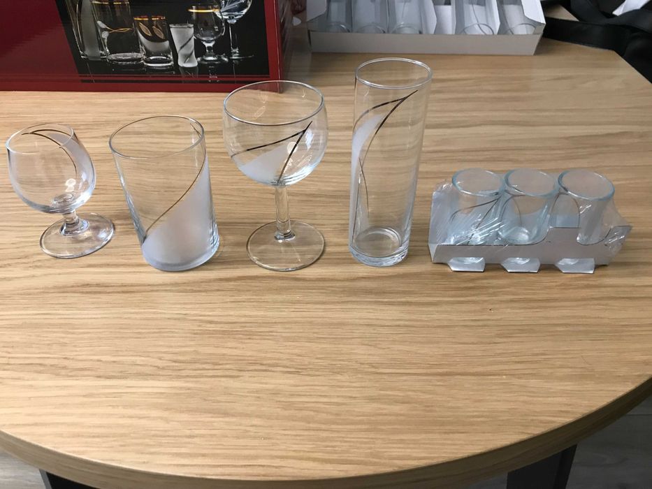 Zestaw stołowy Krosno 30-częściowy , zastawa, kieliszki, szklanki