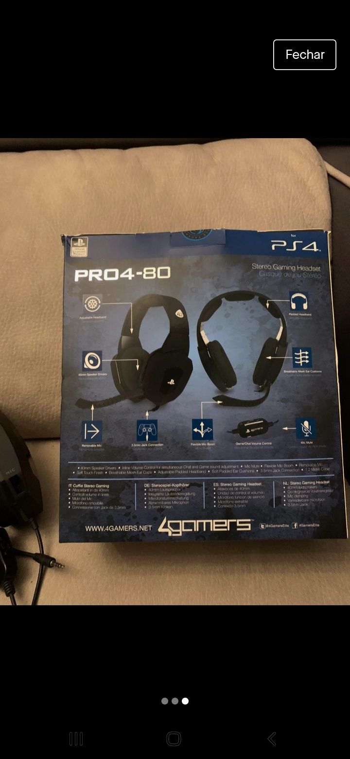 Gaming Headset/headphones Sony PS4 Pro 4-80 4Gamers