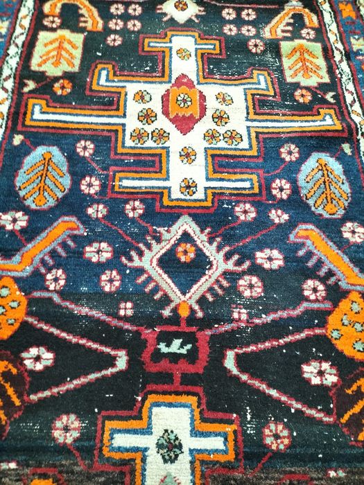 Niespotykany wełniany ręcznie tkany Irański chodnik 100x275cm