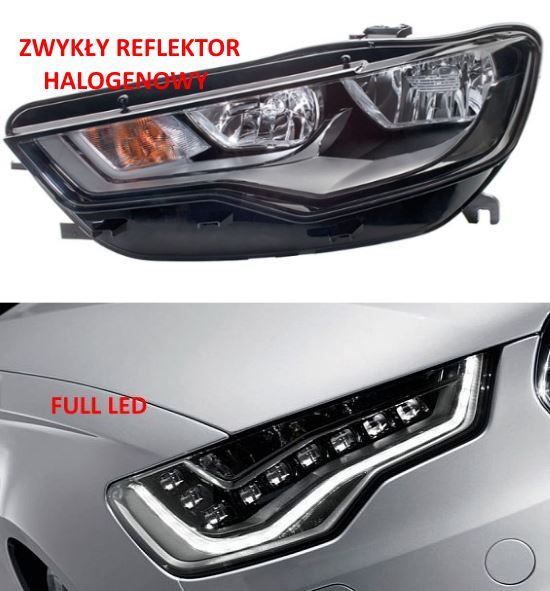 Adaptery reflektorów AUDI A6 C7 4G S6 lampy zwykłe na FULL LED
