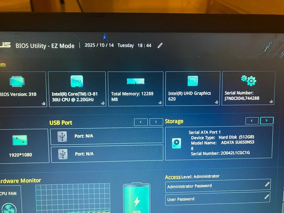 Laptop Asus Vivobook F510U czerowny