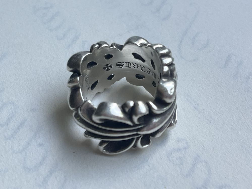 Chrome Hearts Ring Double Floral Cross