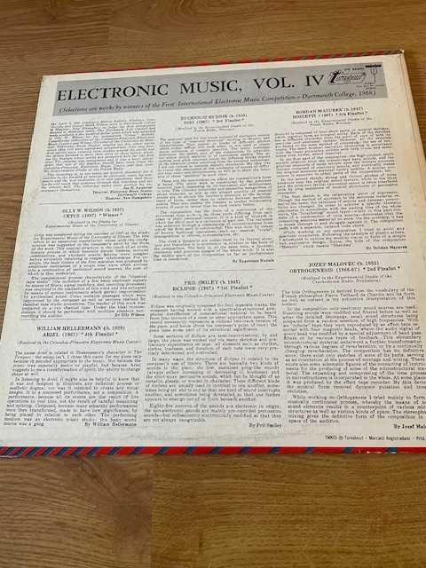 vinil Electronic Music Vol IV US 1968