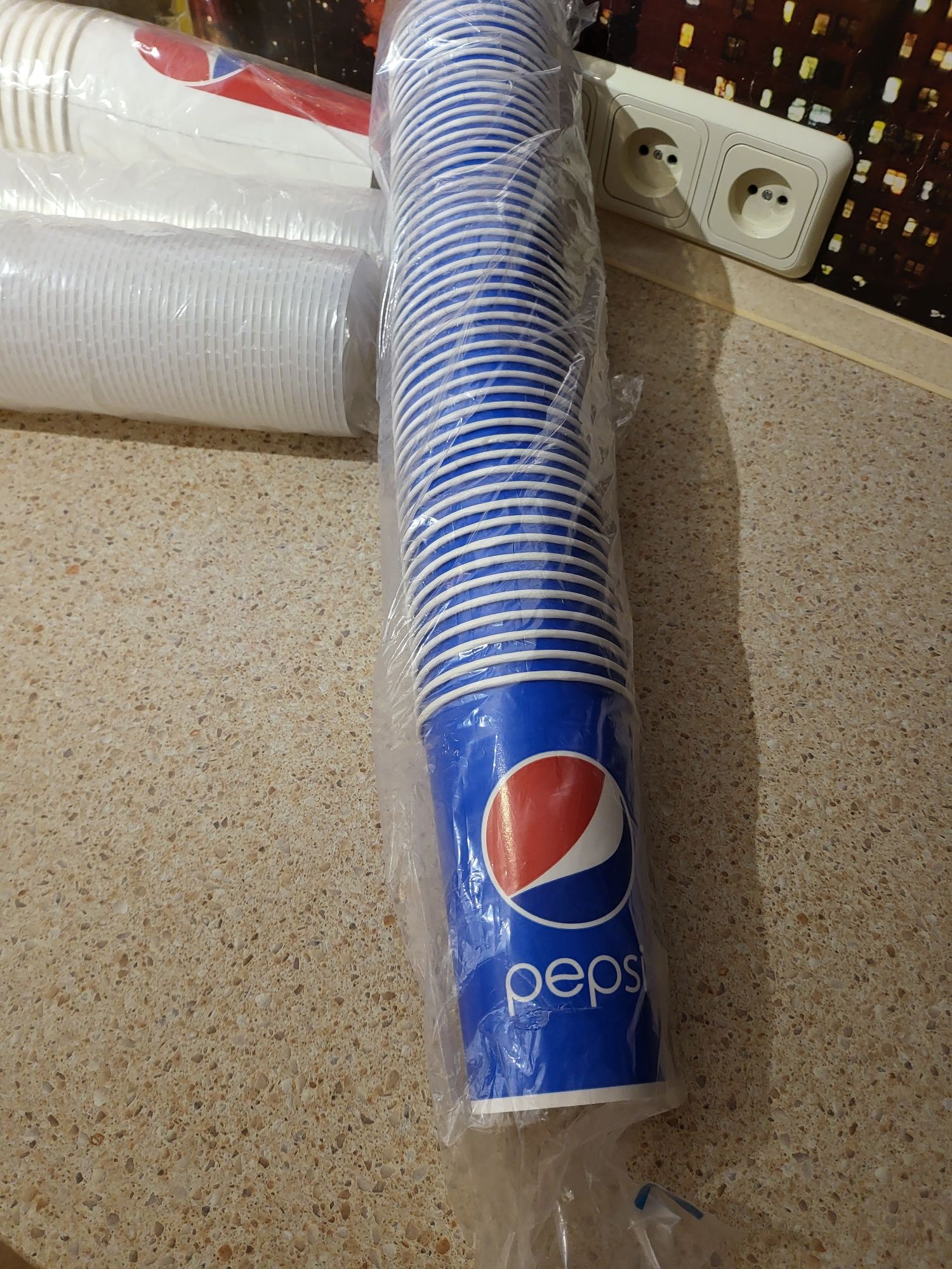 Pepsi стакан бумажный одноразовый  800 мл