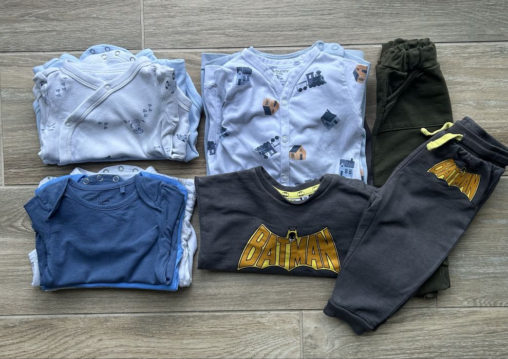 Zestaw 11 sztuk rozm. 68 dres, body, rampers