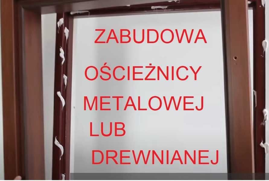 DRZWI NA WYMIAR KAMUFLAŻ maskowanie ZABUDOWA ościeżnicy starej metalo