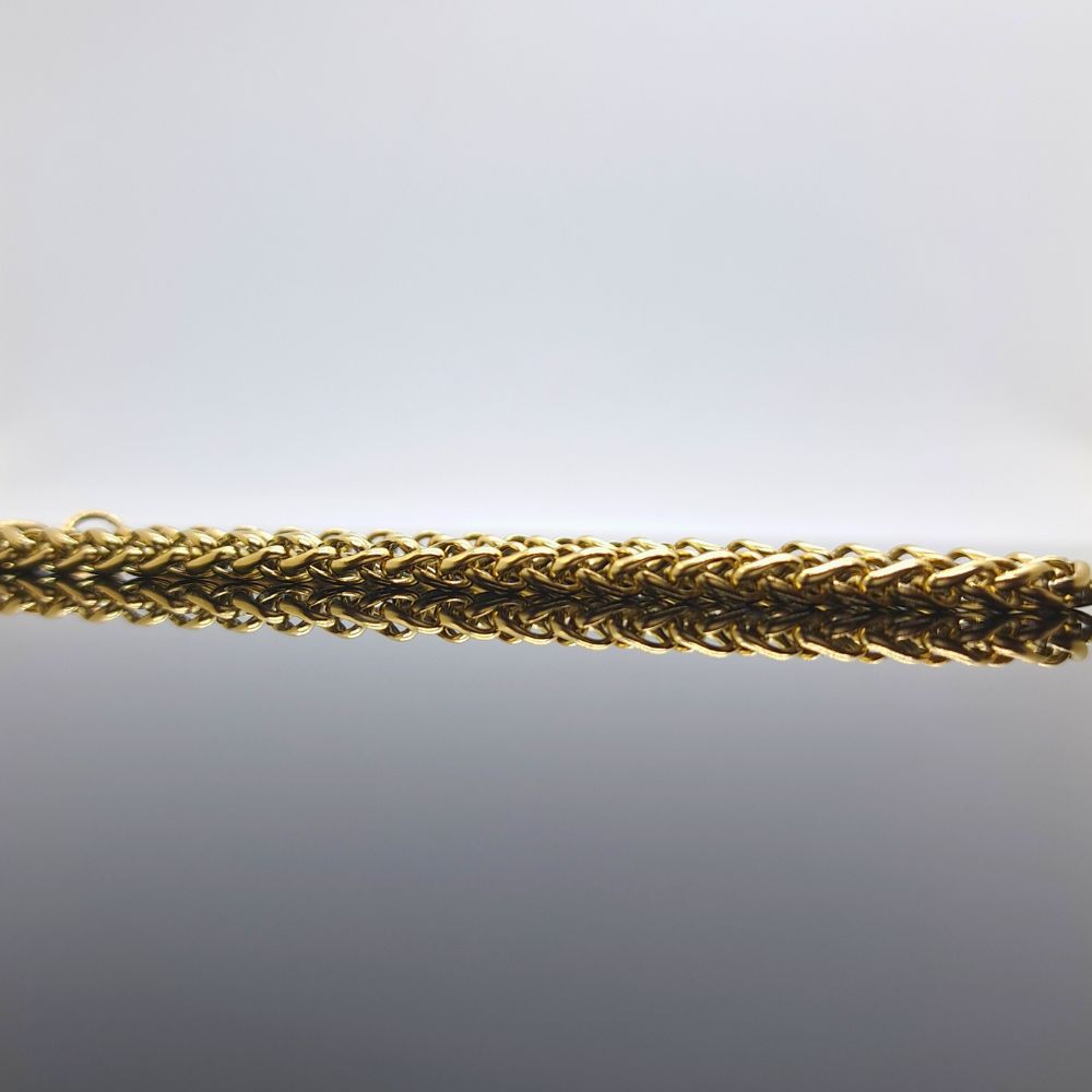 Złota Bransoletka złoty kłos 20cm/4mm - Stal chirurgiczna