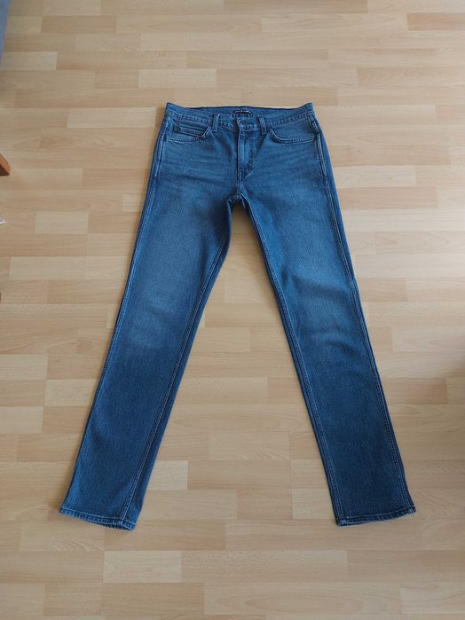 Levis Strauss W32 L34 spodnie jeansowe dżinsy slim proste 32/34