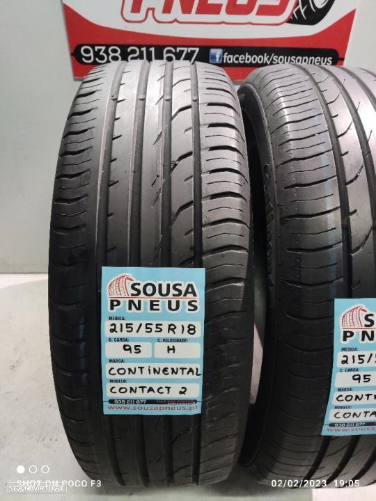 2 pneus semi novos 215-55r18 continental - oferta da entrega